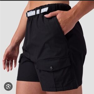 Women's Black Cargo Belted Hiking Shorts Stoic Brand Size Large